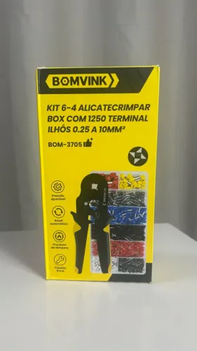 Alicate crimpador + 1250 Terminal ilhós