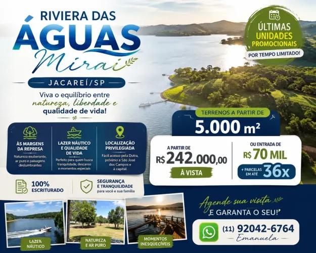 Terreno Pronto Para Investimento/Acesso a Represa/Documentado