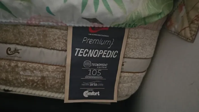 Cama Box de solteiro + Colchão Castor Technopedic
