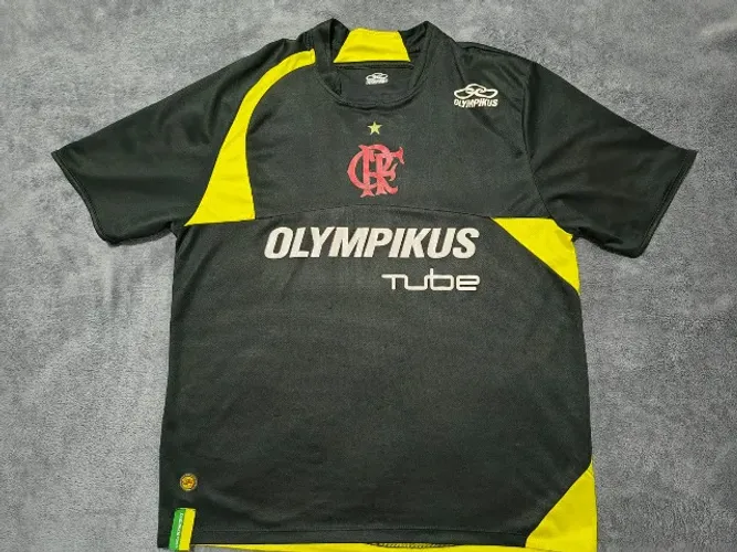 Camisa Oficial Flamengo 2009 Olympikus Treino, tamanho M (52x70cm). Praticamente impecável