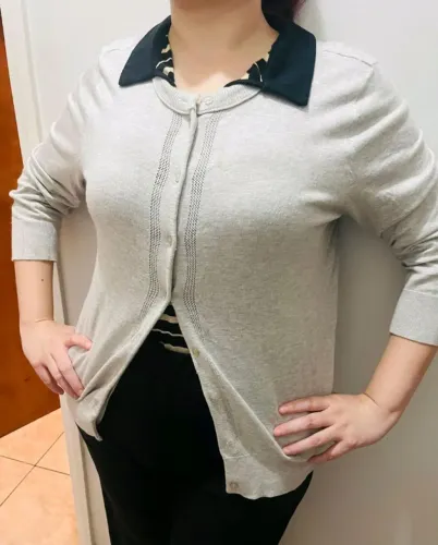 Suéter Ellen Tracy branco off-white M