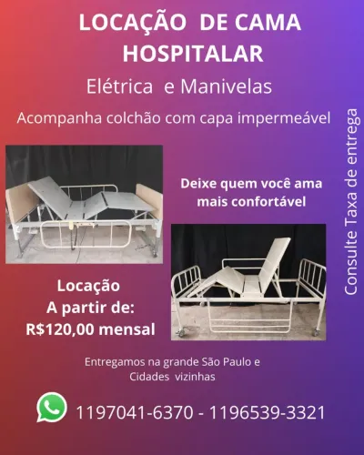 Locação e venda de camas hospitalares