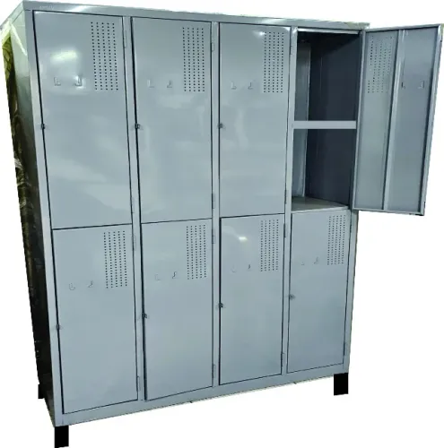 Roupeiro de Aço NR-24, Para Obras, c/ 08 Portas Grande e Prateleira nas Portas NOVO