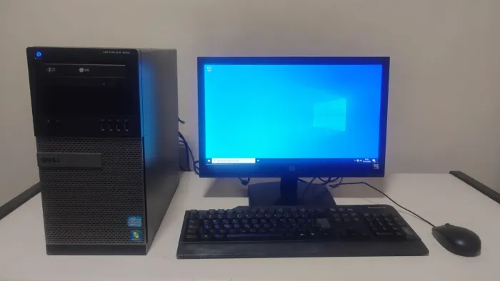 Kit computador Dell i7-2600 CPU 3.40GHz, 8Gb RAM e SSD-240Gb e monitor LCD HP 19 poleg