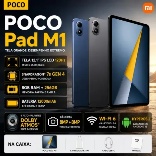 POCO PAD M1 Tablet 12,1" 256GB 8GB Melhor Preço;;