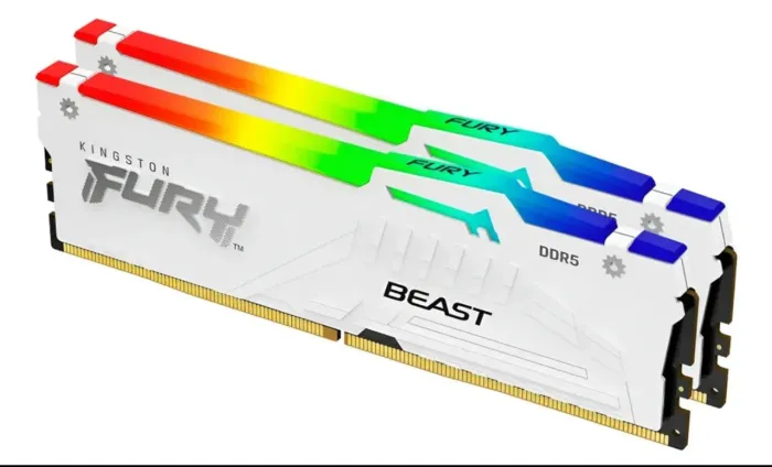 Memória RAM 32 GB Kingston Fury Beast RGB DDR5 6000MHz (2x16GB) NOVO