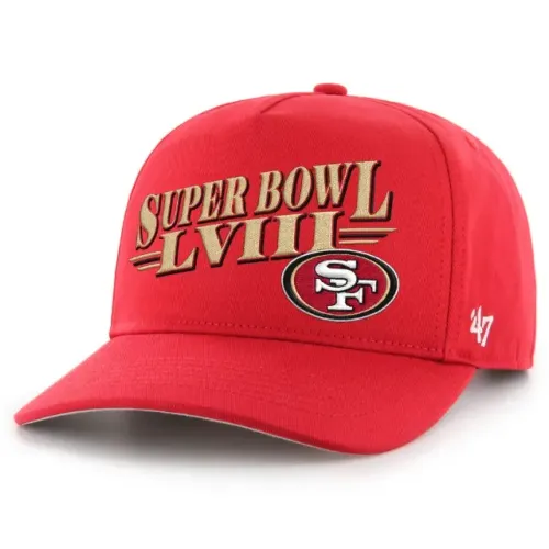Boné de futebol americano San Francisco 49ers '47 Super Bowl LVIII ajustável - Scarlet