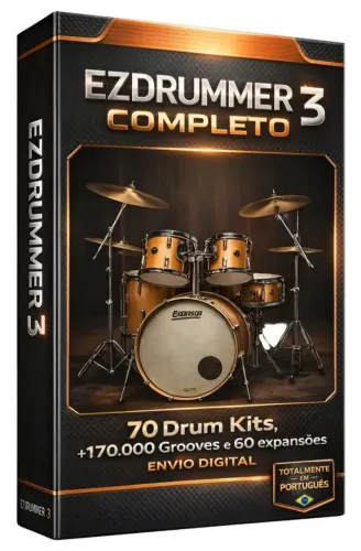 Ezdrummer 3 Completo + 70 Drum Kits + 60 Extenções Bateria