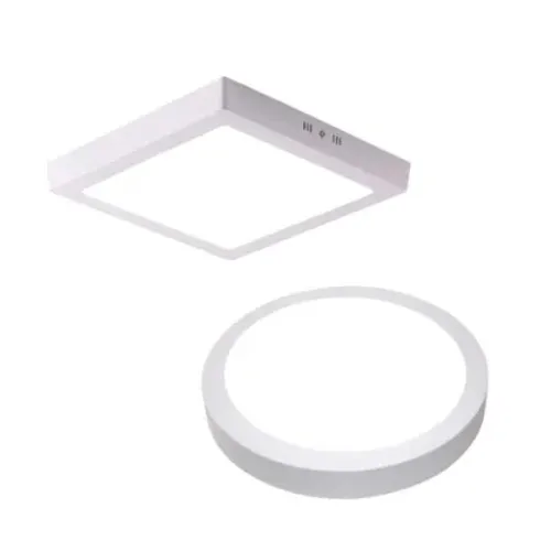 Painel Led lâmpada 24W sobrepor bivolt luz branca redondo e quadrado