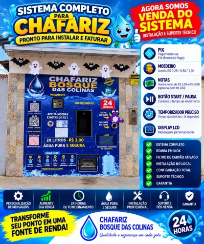 Sistema de Chafariz auto serviço