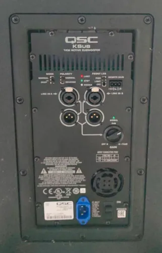 Subwoofer Ativo QSC KSub 2x12 1000W - Ótimo Estado, Pouco Uso, com Capa