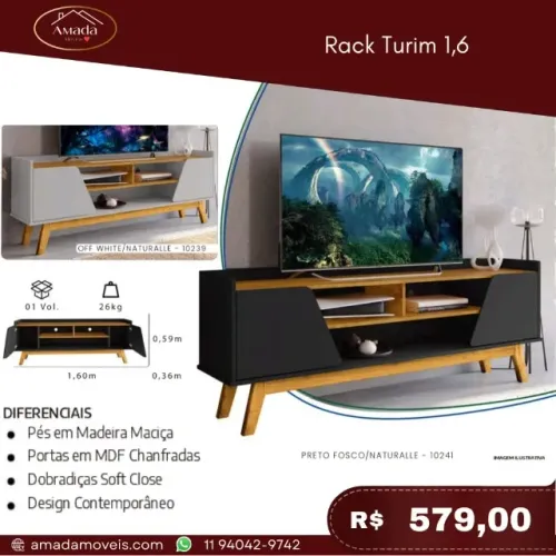 Rack Turim 1,6, a pronta entrega
