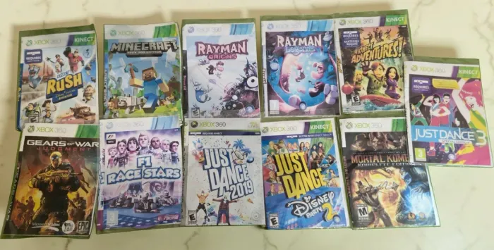 Lote 11 jogos Xbox 360 desbloqueados - Minecraft Mortal Kombat Gears Rayman