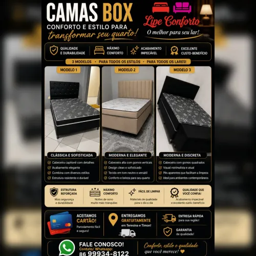 Cama Box De Casal Nova Com Acabamento Original Premium!