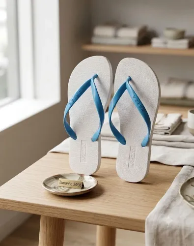 Chinelo Arezzo Original Feminino Azul/branco tamanho 34