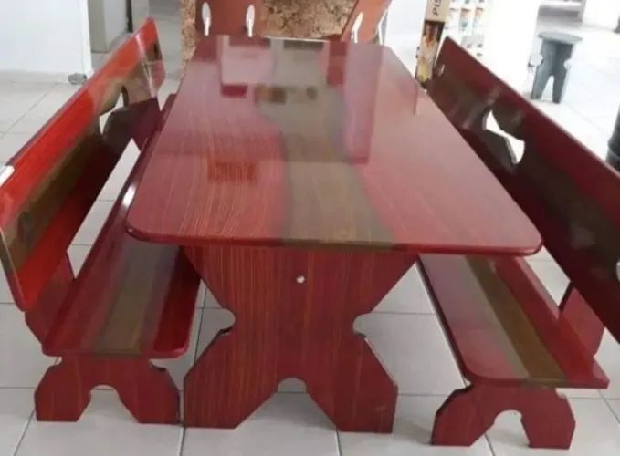 Mesa pedra de ardósia pintada a partir de 590,00