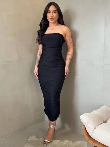 Vestido midi várias cores