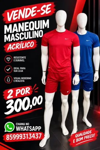 Vende se manequim masculino acrílico