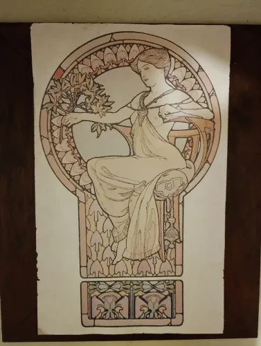Figura decorativa estilo ART Nouveau
