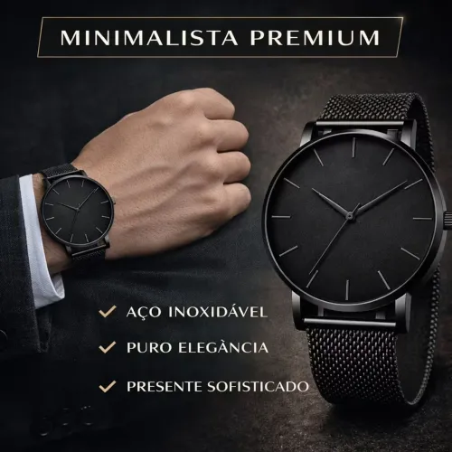 Relógio masculino pulseira de aço
