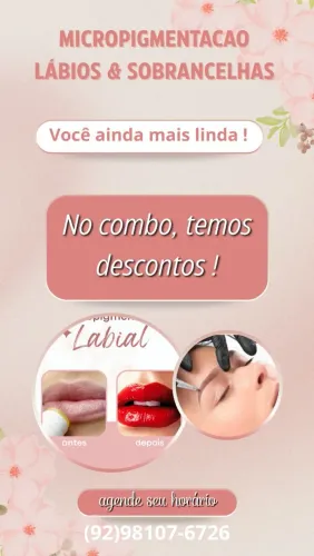 Micropigmentação de lábios e sobrancelhas 