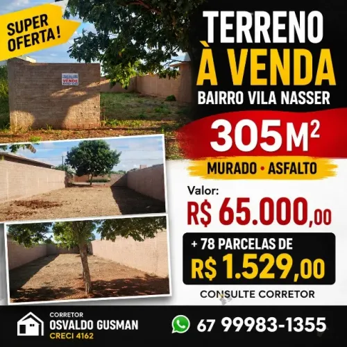 TERRENO BEM LOCALIZADO E PREÇO BAIXO