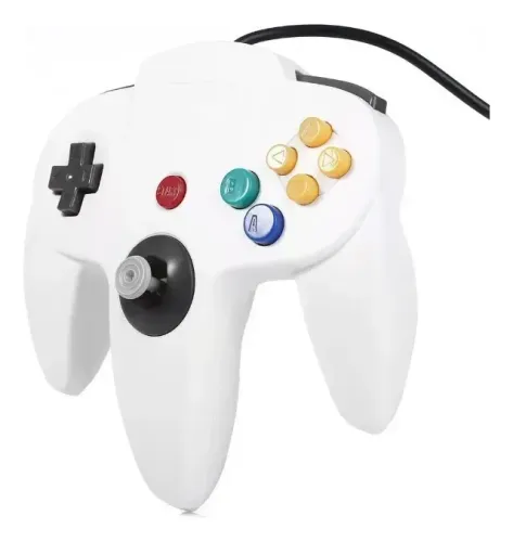 Controle Para Nintendo 64 Manete N64 Joystick Branco