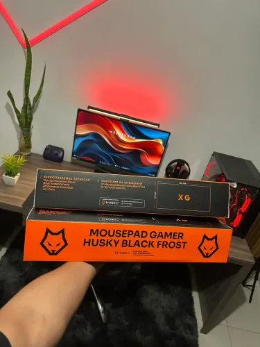 MousePad Gamer Husky Black Speed XL 900x400mm- Novo Lacrado