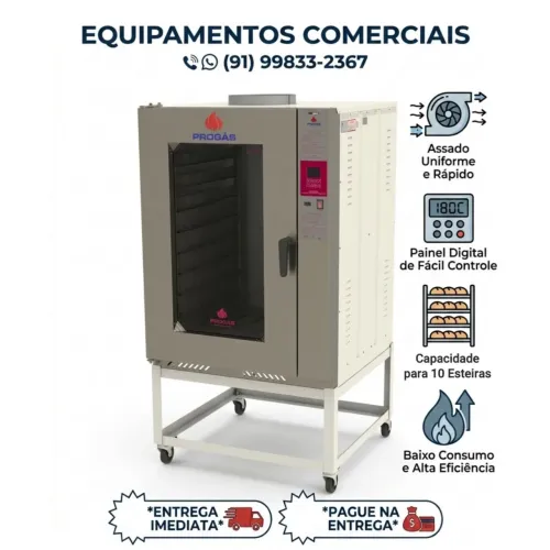 Forno Padaria 10 Telas ? Alta Produção e Desempenho 
