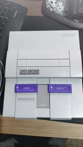 SNES com mod vídeo componente
