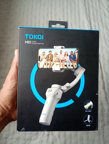 Estabilizador Gimbal para Celular com Rastreamento Facial IA e Tripé
