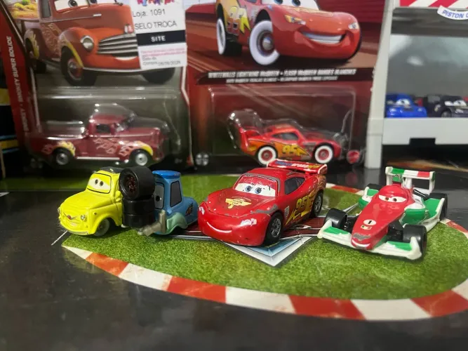 Cars Disney pixar McQueen party wheels, Franchesco Luigi e guido