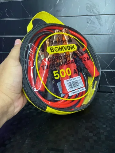 CABO CHUPETA TRANSMISSÃO - 2.2M 500AMP BOMVINK BOM-1801