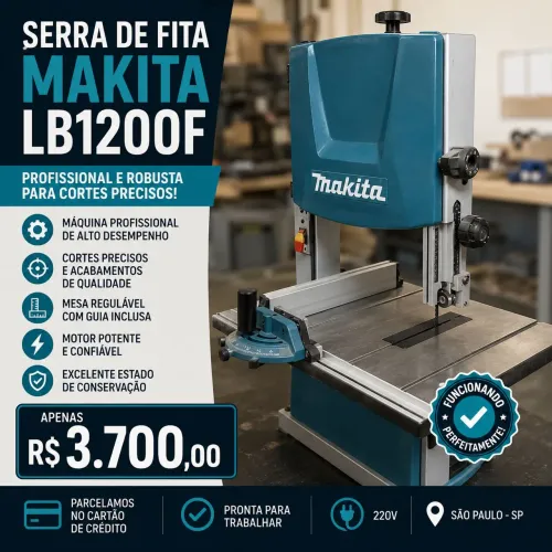 Serra de Fita Makita LB1200F 220V - Excelente Estado - R$ 3.700