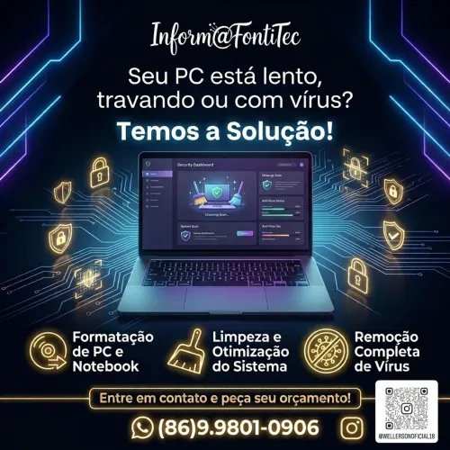 Serviço de Informática com Técnico de T.I qualificado