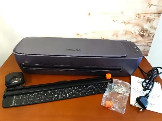 Plastificadora portátil QFUN A3 + Refis de plastificação