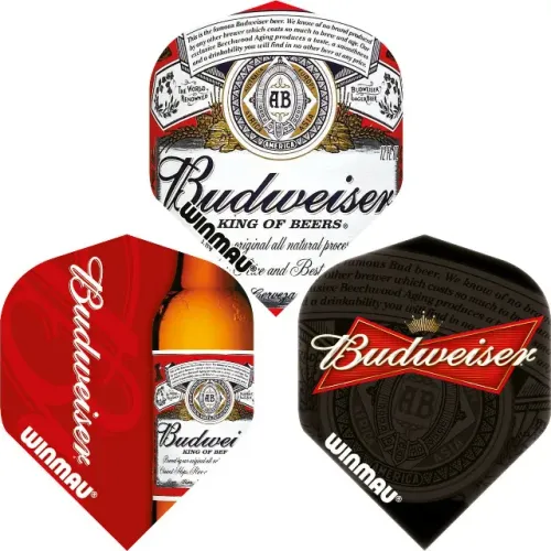asas para dardos winmau budweiser bud dart flights set com 3 importados