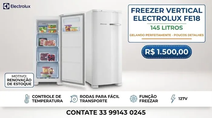 Vendo Freezer Vertical Eletrolux 145L