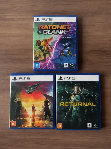 Jogos PS5 Originais - Final Fantasy VII Rebirth, Ratchet & Clank e Returnal