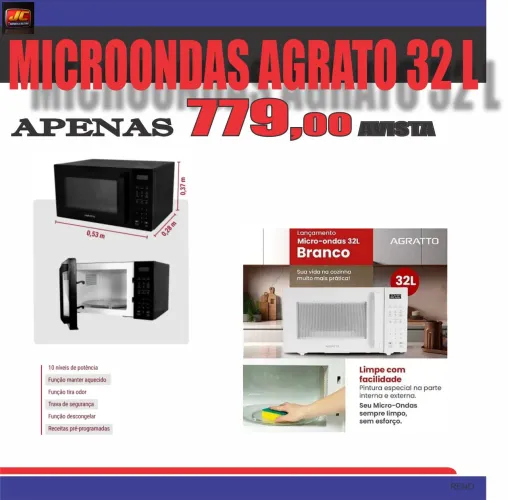 Microondas Agrato 32 litros