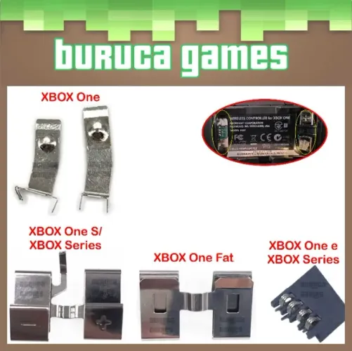 Contatos ou Clip das pilhas para Controles de Xbox One Fat, S, X, Elite 1 e XBOX Series S/