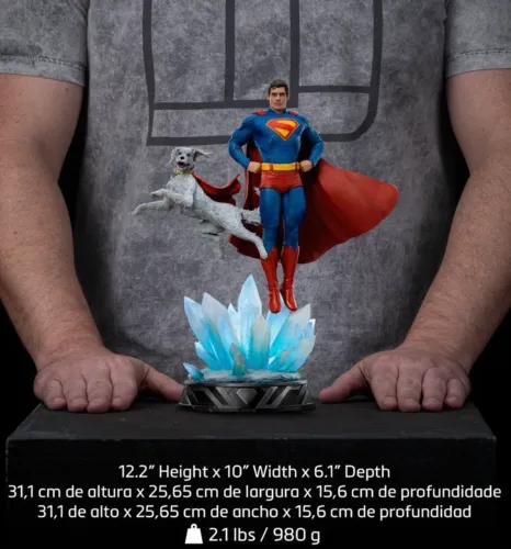 Superman e Krypto - Superman Legacy Movie - Art Scale 1/10 - Iron Studios
