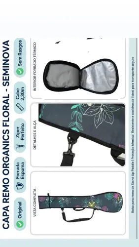 Capa de remo original Organics usada apenas 1 x