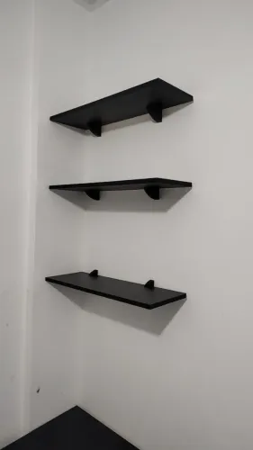 Kit 3 Prateleiras Pretas - Modernas