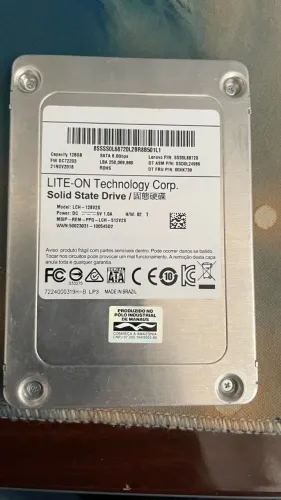 SSD SATA 128GB Lite-On - Perfeito Estado - Ótimo para Upgrade