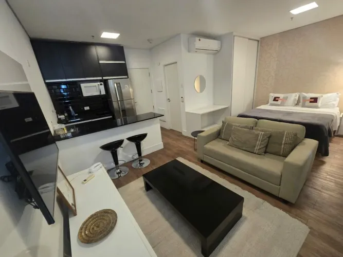 Flat 35m² com terraço no F.L Residence na Vila Olímpia ao lado da Faria Lima.