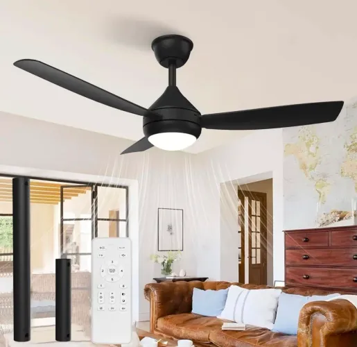 Ventilador de Teto FANSVENTOCom Luz LED, Silencioso e Controle Remoto<br>