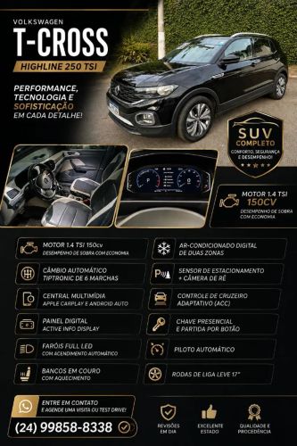 Imagem de Volkswagen T-Cross Highline 1.4 TSI Flex 16V 5P AUT 2020