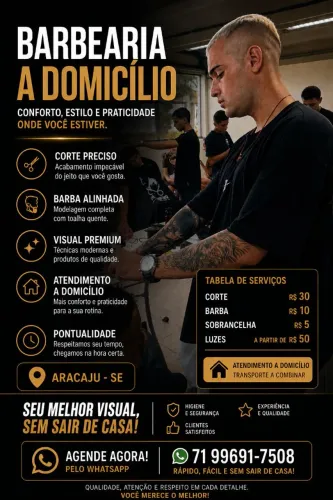 Barbeiro profissional a domicílio 
