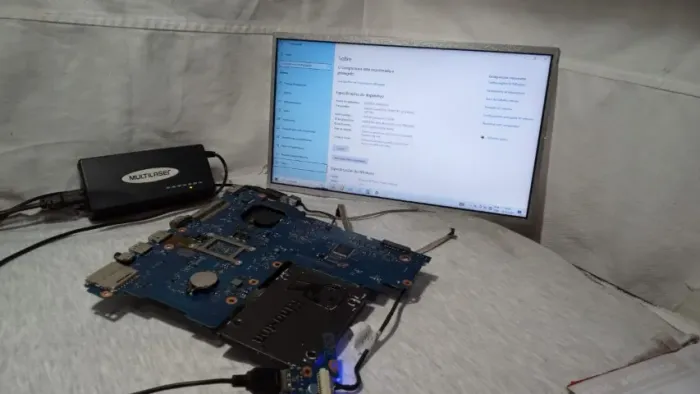 Placa Mae Samsung Np270e4 +2Gb Ram Notebook Samsung Usada Ativ Book2 Ok.